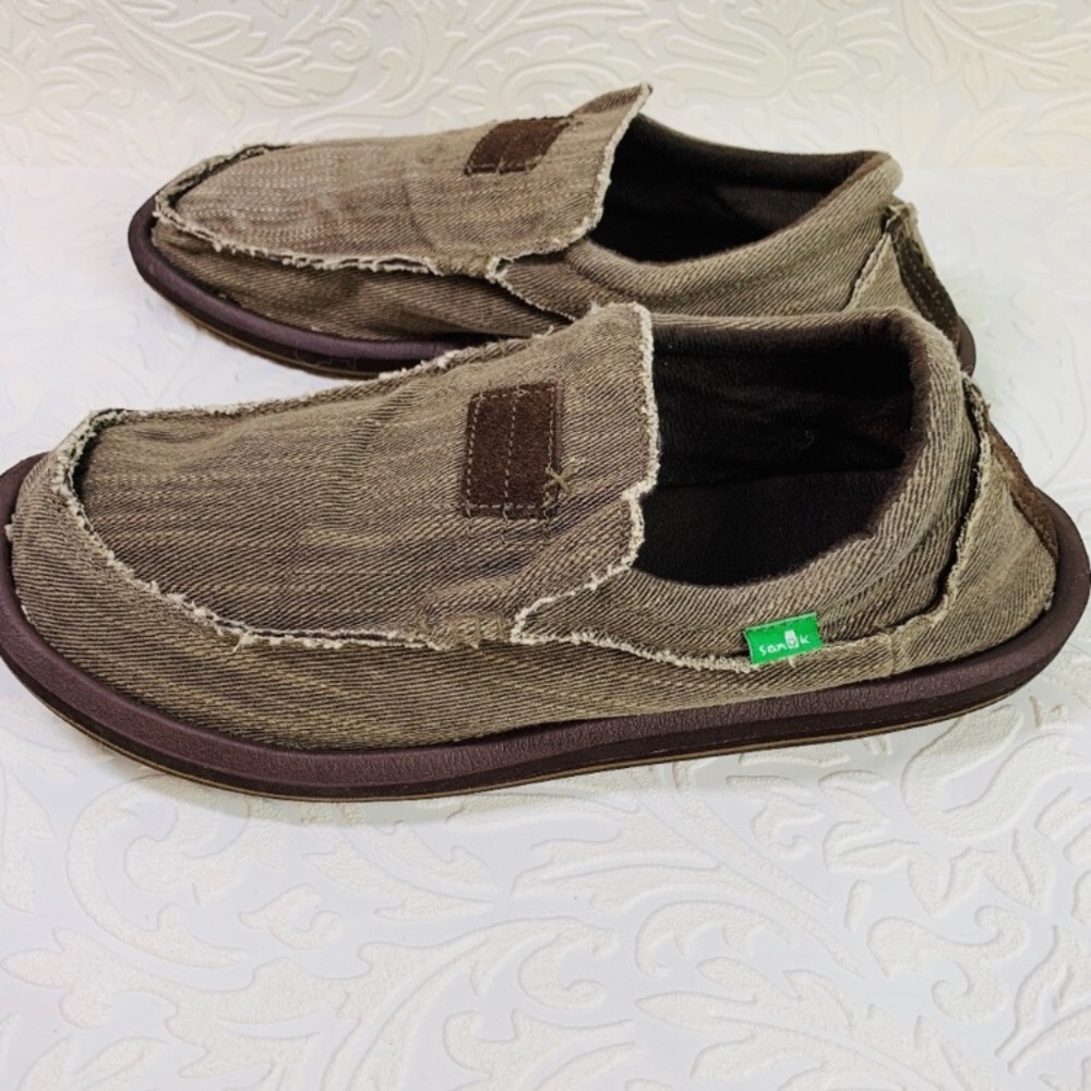 Sanuk Chiba Brown Comfort Slip On - Men’s 11